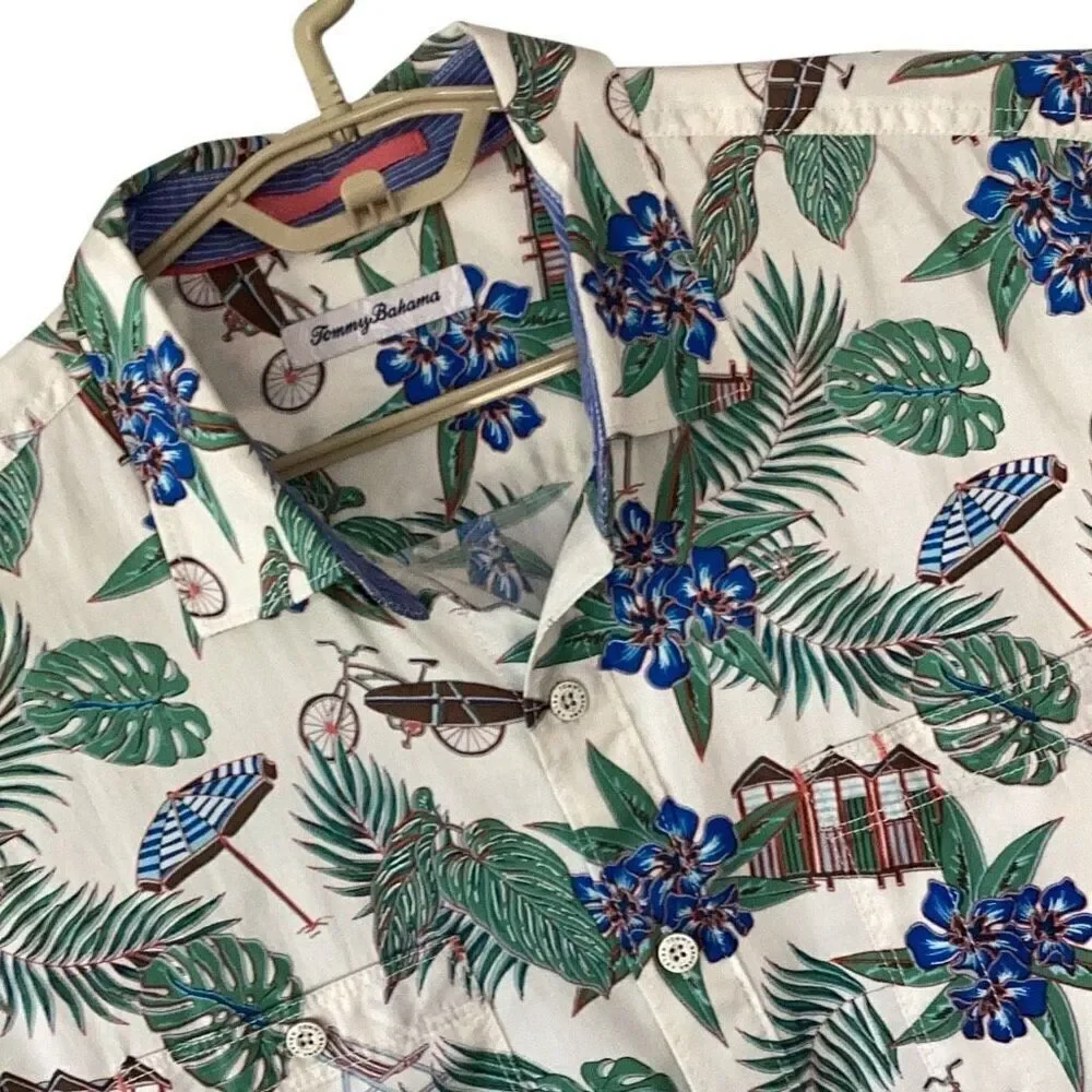 Tommy Bahama Cabana Club Camp Shirt Men’s Large Short Sleeve